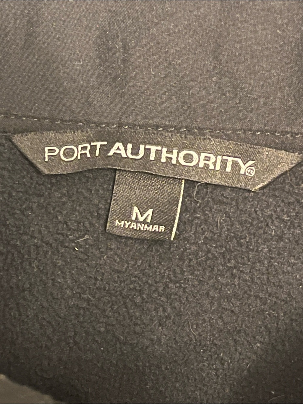 Port Authority Black Softshell Jacket with Yellow Patch - Picture 4 of 6